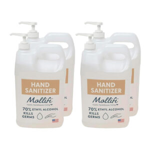 Hand Sanitizer, 1 Gallon, Fragrance Free, PK-4, With Pump